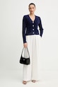 Πλεκτή ζακέτα Morgan MCLEMI σκούρο μπλε AW25