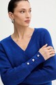 Odzież Morgan sweter z domieszką wełny MSTAR niebieski