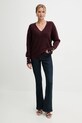 Morgan sweter z domieszką wełny MSTAR bordowy AW25