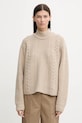 G-Star sweter wełniany 0 wełna beżowy D27730.D770
