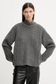 G-Star sweter wełniany 0 wełna szary D27730.D770