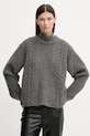 G-Star sweter wełniany 0 wełna szary D27730.D770