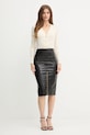 Elisabetta Franchi gyapjú kardigán MK33S57E2 bézs AW25