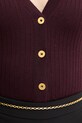 Pulover z dodatkom volne Elisabetta Franchi MK33S57E2 bordo