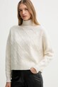 Elisabetta Franchi sweter wełniany beżowy MK55T57E2