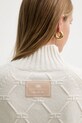 Elisabetta Franchi sweter wełniany MK55T57E2 beżowy
