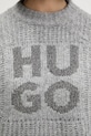 HUGO sweter z dodatkiem wełny 50548245 szary