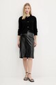 Vlnený kardigán HUGO 50548248 čierna AW25