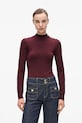 Karl Lagerfeld pulover subtiri burgundia A4W18038