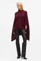 Karl Lagerfeld poncho wełniane bordowy A4W18047