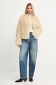 Marc O'Polo sweter bawełniany 509605960173 beżowy AW25