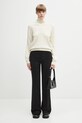 Шерстяной свитер Lacoste AF4010 бежевый