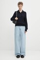 Lacoste sweter wełniany AF4010 granatowy