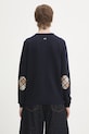 Oblečenie Kardigan s prímesou vlny Barbour Pendle Knitted Cardigan LKN1076NY78 tmavomodrá