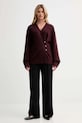 ISABELLE BLANCHE kardigan z dodatkiem wełny IS25FW.M152.F007 bordowy AW25