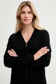 ISABELLE BLANCHE kardigan z dodatkiem wełny IS25FW.M184.F008 czarny