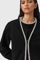 AllSaints gyapjú kardigán ODELL W033KD fekete AW25