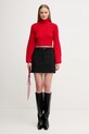 Sportmax sweter wełniany MARMO 2522366092600 czerwony
