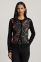 Pulover z bombažem Lauren Ralph Lauren Tanka črna 200979651