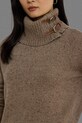 Πουλόβερ με προσθήκη μαλλιού Lauren Ralph Lauren καφέ 200979663