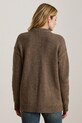 Ζακέτα με προσθήκη μαλλιού Lauren Ralph Lauren 200979672 καφέ AW25