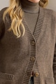 Lauren Ralph Lauren kardigan z dodatkiem wełny brązowy 200979672