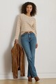 Одяг Бавовняний лонгслів Lauren Ralph Lauren 200980155 бежевий