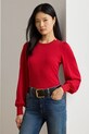 Lauren Ralph Lauren sweter bawełna czerwony 200980974