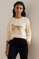 Хлопковый свитер Lauren Ralph Lauren хлопок бежевый 200P02074