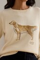 Хлопковый свитер Lauren Ralph Lauren бежевый 200P02074