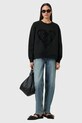 AllSaints sweter bawełniany TRIP czarny W032JD