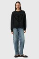 AllSaints sweter bawełniany TRIP W032JD czarny