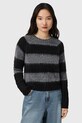 AllSaints sweter z dodatkiem wełny LOU okrągły czarny W053KD