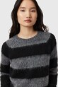 AllSaints sweter z dodatkiem wełny LOU W053KD czarny AW25