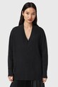 AllSaints sweter z dodatkiem wełny BERN szpic czarny W050KD