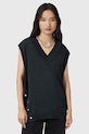 AllSaints kamizelka z dodatkiem wełny BERN szpic granatowy W045KD