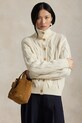 Μάλλινη ζακέτα Polo Ralph Lauren μαλλί λευκό 211978313