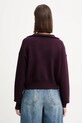 Odzież Victoria Beckham sweter z dodatkiem wełny 1425KJU006610A bordowy
