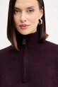 Victoria Beckham sweter z dodatkiem wełny bordowy 1425KJU006610A