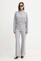 Victoria Beckham sweter z dodatkiem wełny 1425KJU006610B szary AW25