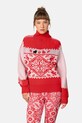 Kari Traa sweter z dodatkiem wełny SAGA zapinany różowy 623841
