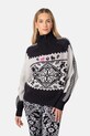 Kari Traa sweter z dodatkiem wełny SAGA zapinany czarny 623841