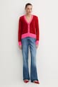 FROM FUTURE cardigan din cașmir WPC00884 rosu AW25