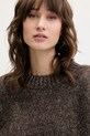 La Mania sweter z dodatkiem wełny THEIA brązowy THEIA
