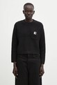 Carhartt WIP sweter z domieszką wełny W' Mira Sweater okrągły czarny I035382.89XX