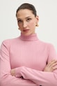 Morgan sweter z domieszką wełny różowy MENTOL