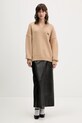 Rotate sweter wełniany 1147631753 beżowy AW25