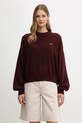 Rotate sweter wełniany okrągły bordowy 1147522734