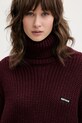 Rotate sweter z dodatkiem wełny bordowy 1147342734