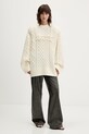 Rotate sweter z dodatkiem wełny 114301857 beżowy AW25